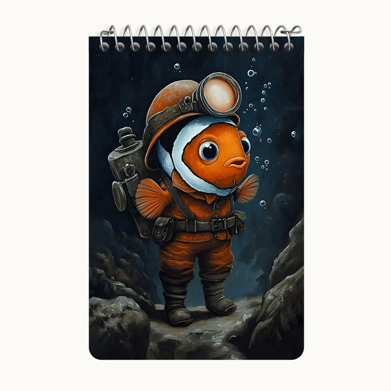 دفتر یادداشت 50 برگ خندالو طرح ماهی کد F11645