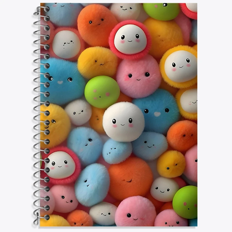 دفتر زبان 50 برگ خندالو مدل سه خط طرح ایموجی کیوت کد F4218