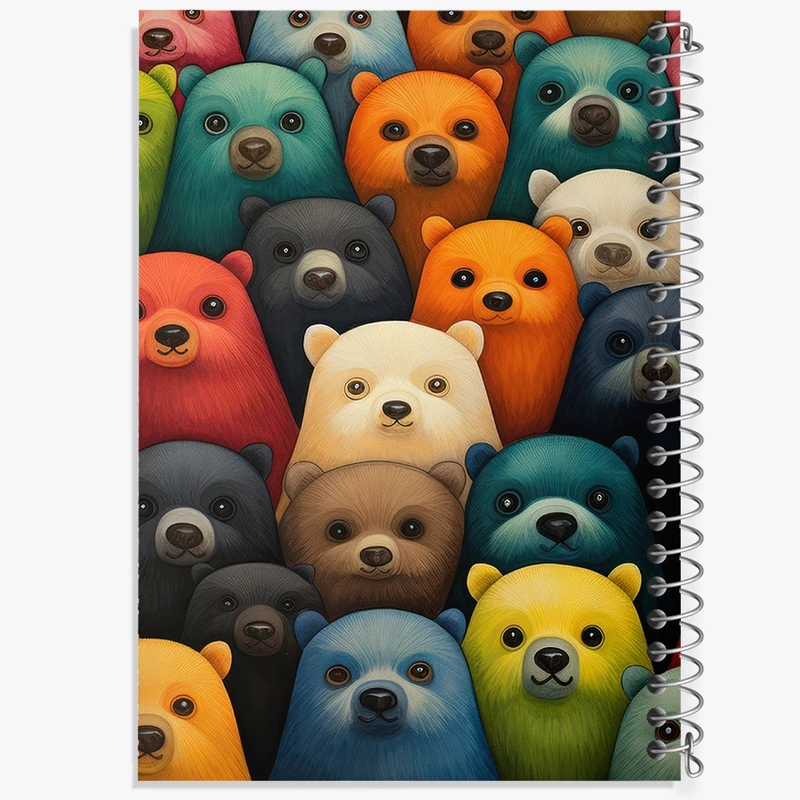 دفتر طراحی 50 برگ خندالو طرح خرس کد N1148