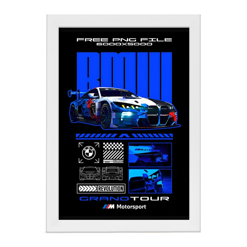 تابلو خندالو طرح بی ام دبلیو (BMW) کد F13736