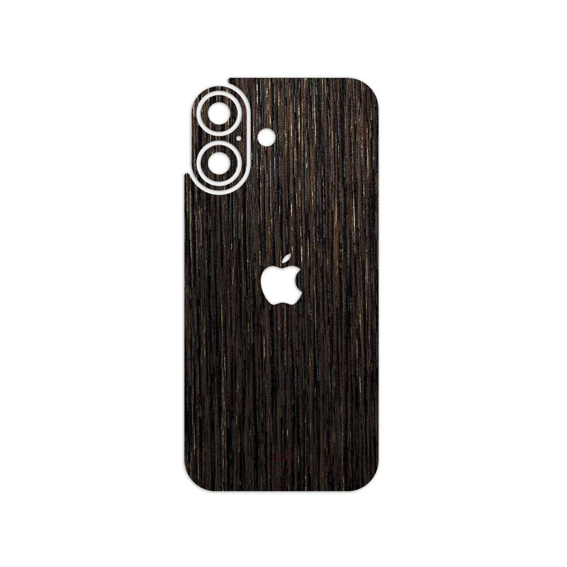 برچسب پوششی ماهوت مدل Dark-Gold-Stripes-Wood مناسب برای گوشی موبایل اپل iPhone 17