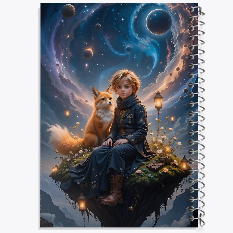 دفتر ژورنال نویسی 50 برگ خندالو مدل نقطه ای طرح شازده کوچولو کد F12074