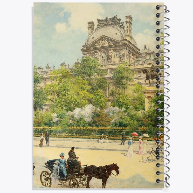 دفتر لیست خرید 50 برگ خندالو طرح نقاشی میدان لوور اثر لویی بیرود کد F12300