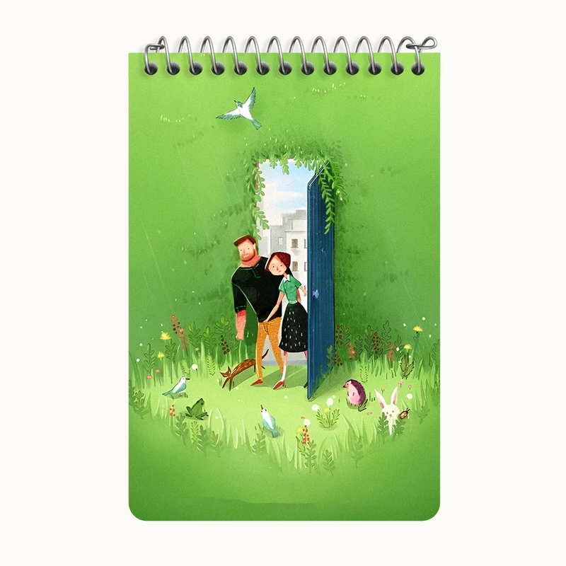 دفتر یادداشت 50 برگ خندالو طرح ورود به بهشت کد F10981