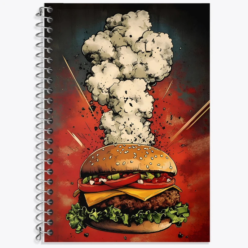 دفتر نت موسیقی 50 برگ خندالو طرح همبرگر کد F9837