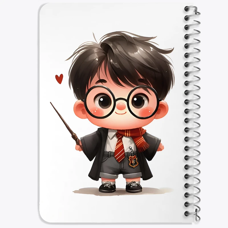 دفتر یادداشت 50 برگ خندالو طرح هری پاتر (Harry Potter) کد N6508