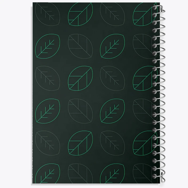 دفتر مشق 100 برگ خندالو طرح پترن برگ مینیمال کد N6046