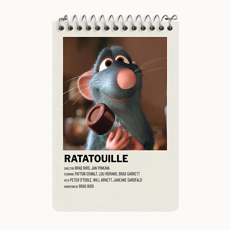 دفتر یادداشت 50 برگ خندالو طرح موش سرآشپز (Ratatouille) کد F13209