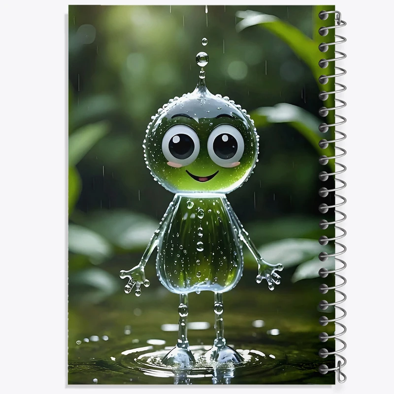 دفتر مشق 50 برگ خندالو طرح قطره آب کد F4223