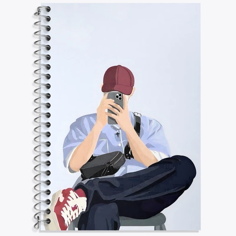 دفتر نت موسیقی 50 برگ خندالو طرح پسرانه مینیمال کد F3238