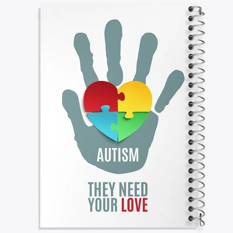 دفتر طراحی 50 برگ خندالو طرح اتیسم Autism کد 26745