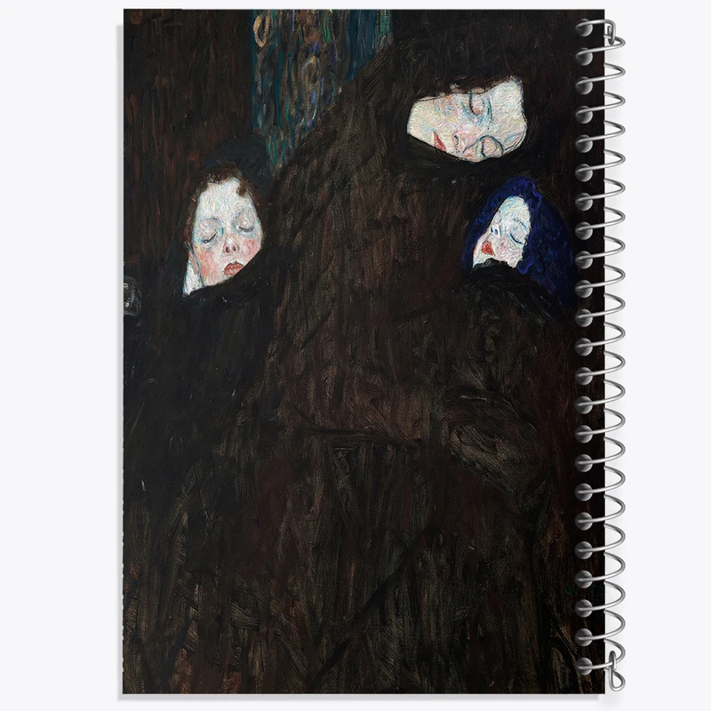 دفتر مشق 100 برگ خندالو طرح نقاشی مادر با فرزندان اثر گوستاو کلیمت کد F12493