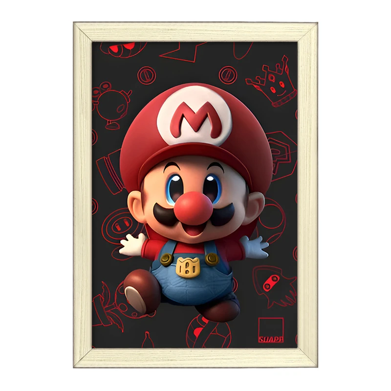 تابلو خندالو طرح سوپر ماریو (Super Mario) کد F9580