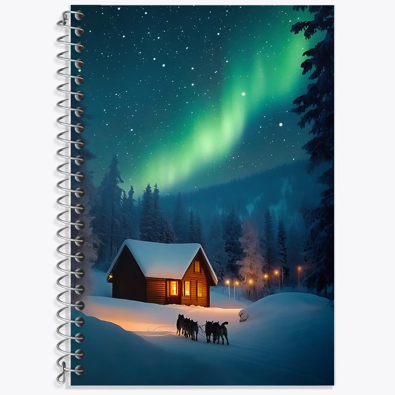 دفتر نت موسیقی 50 برگ خندالو طرح شفق قطبی کد F10021