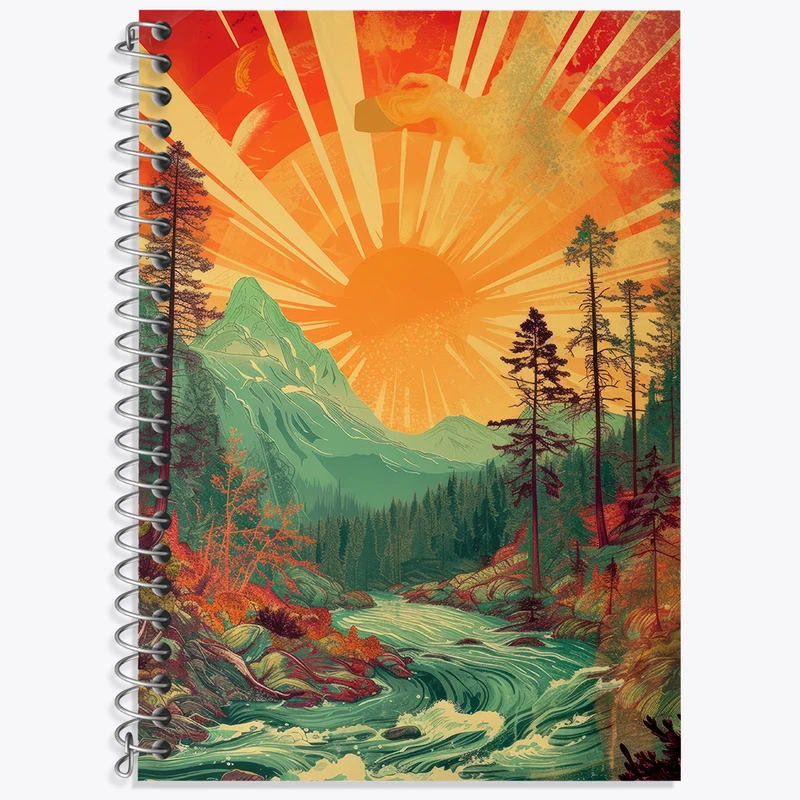 دفتر نت موسیقی 50 برگ خندالو طرح منظره کد F3059