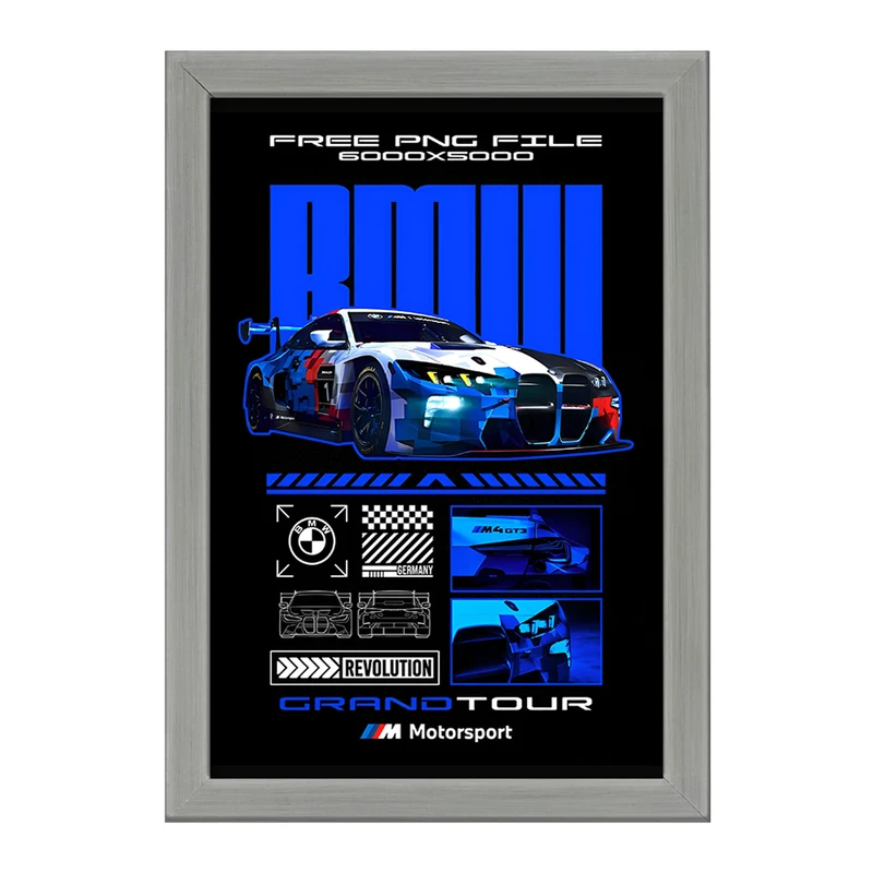 تابلو خندالو طرح بی ام دبلیو (BMW) کد F13736