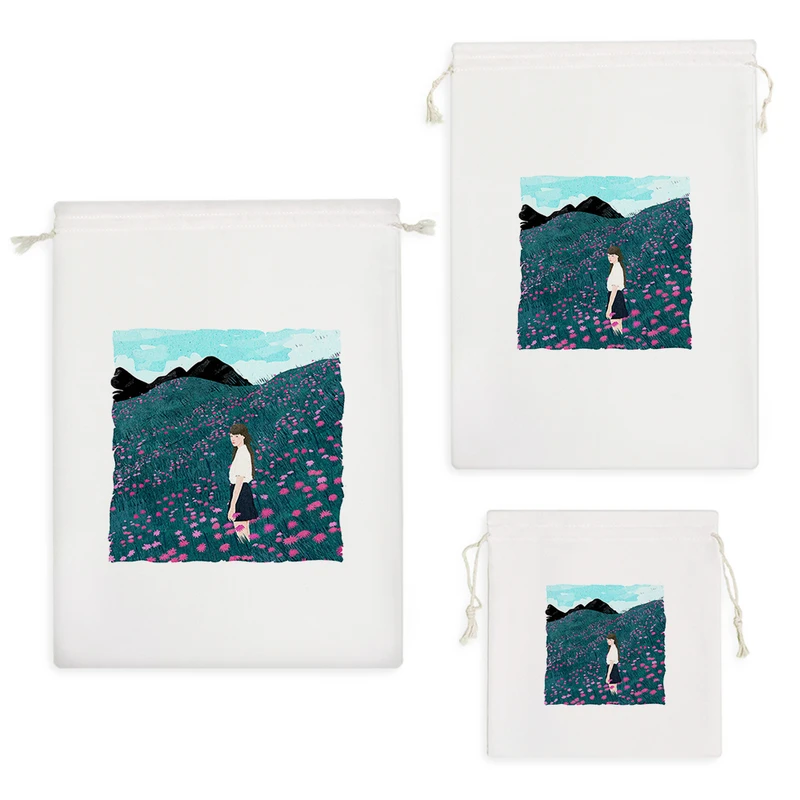 نظم دهنده خندالو مدل دختر و مزرعه گل کد 5602 مجموعه 3 عددی