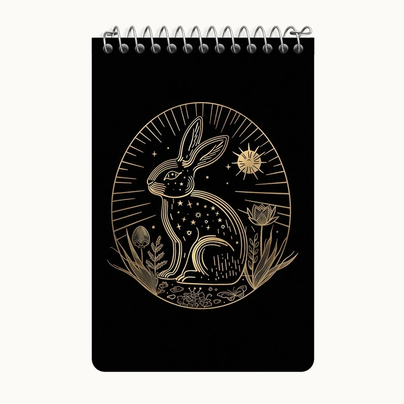 دفتر یادداشت 50 برگ خندالو طرح خرگوش مینیمال کد F3099