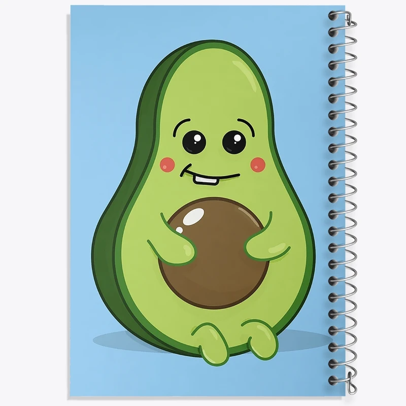 دفتر طراحی 50 برگ خندالو طرح آووکادو بامزه کد N1278