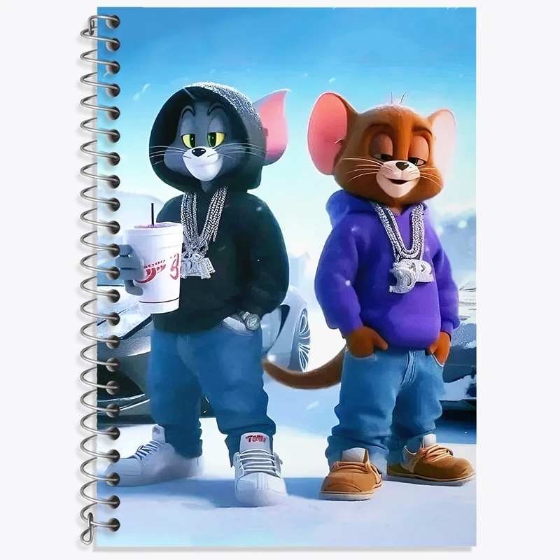 دفتر زبان 50 برگ خندالو مدل سه خط طرح تام و جری کد F4414