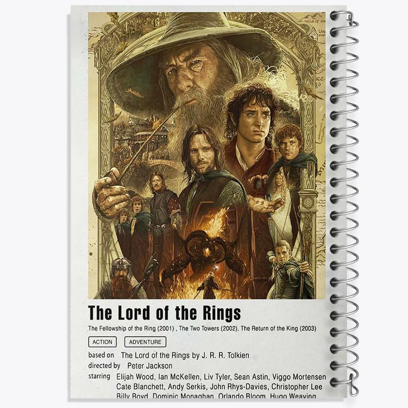 دفتر طراحی 50 برگ خندالو طرح ارباب حلقه ها (Lord Of The Rings) کد F11944