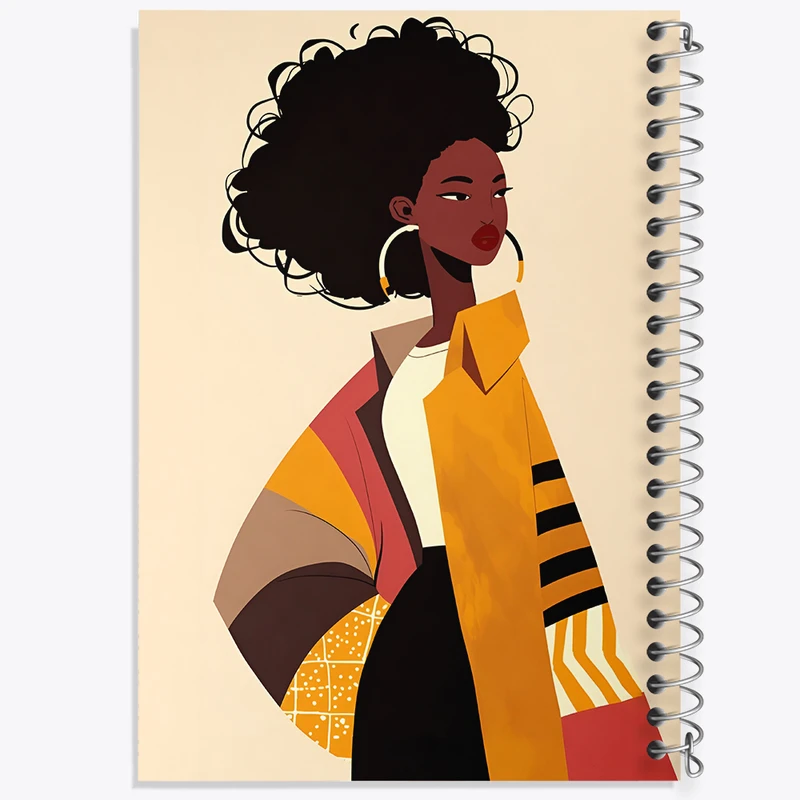 دفتر مشق 50 برگ خندالو طرح دختر آفریقایی کد F10819