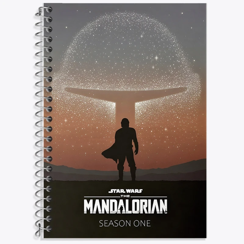 دفتر زبان 50 برگ خندالو مدل سه خط طرح مندلورین (The Mandalorian) کد F13746