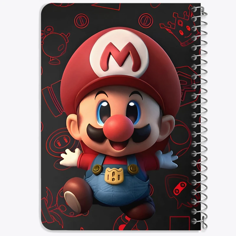 دفتر یادداشت 50 برگ خندالو طرح سوپر ماریو (Super Mario) کد F9580