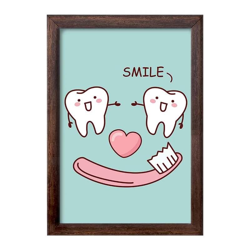 تابلو خندالو طرح دندان و دندان پزشکی کودکانه کد 36690