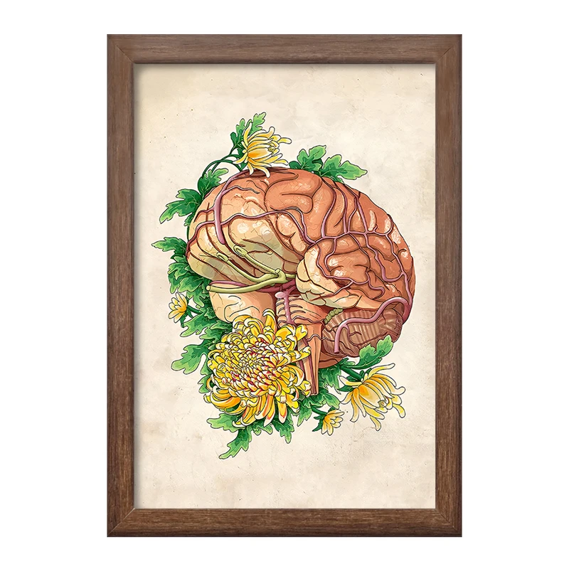 تابلو خندالو طرح آناتومی مغز (Brain Anatomy) کد F13997