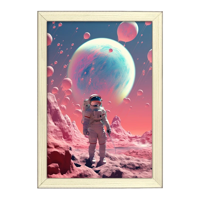 تابلو خندالو طرح فضانورد و کهکشان کد F3213