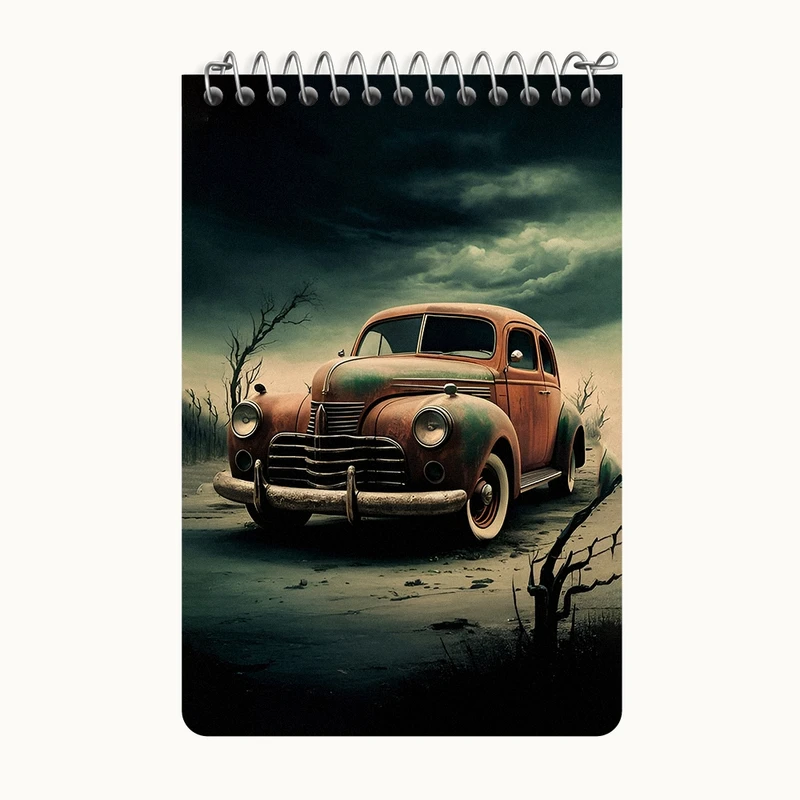 دفتر یادداشت 50 برگ خندالو طرح ماشین کلاسیک کد F12600
