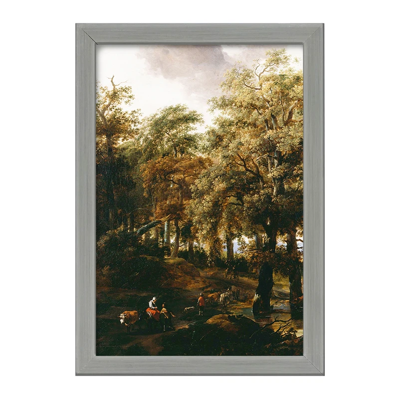 تابلو خندالو طرح نقاشی جاده ای از میان یک چوب اثر نیکلاس پیترز برچم کد F12321