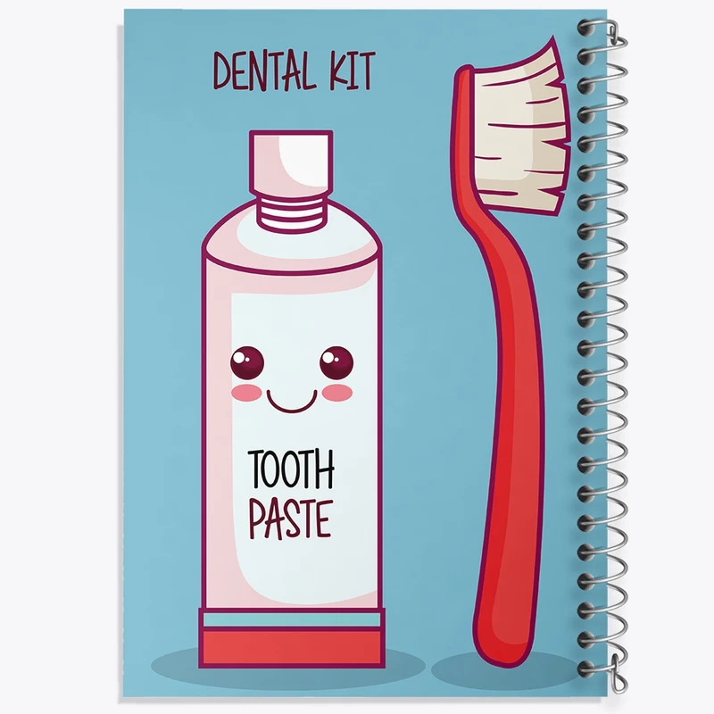 دفتر طراحی 50 برگ خندالو طرح دندان و دندان پزشکی کودکانه کد 36699