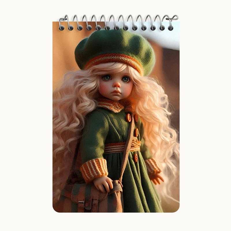 دفتر یادداشت 50 برگ خندالو طرح دخترانه کیوت کد F7569