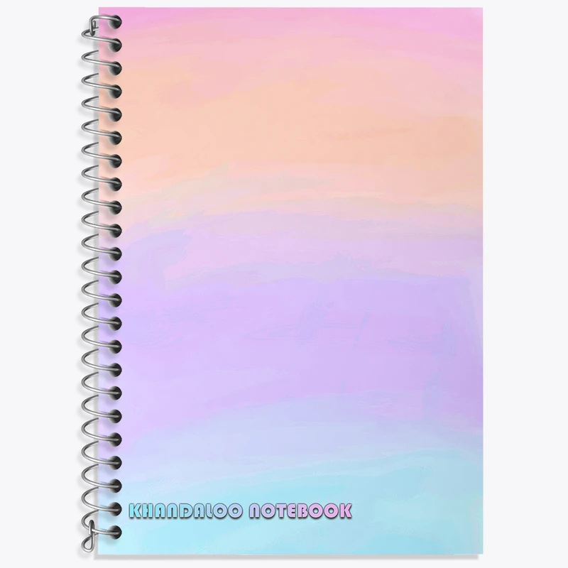 دفتر زبان 50 برگ خندالو مدل دو خط طرح رنگ پاستیلی کد N6006