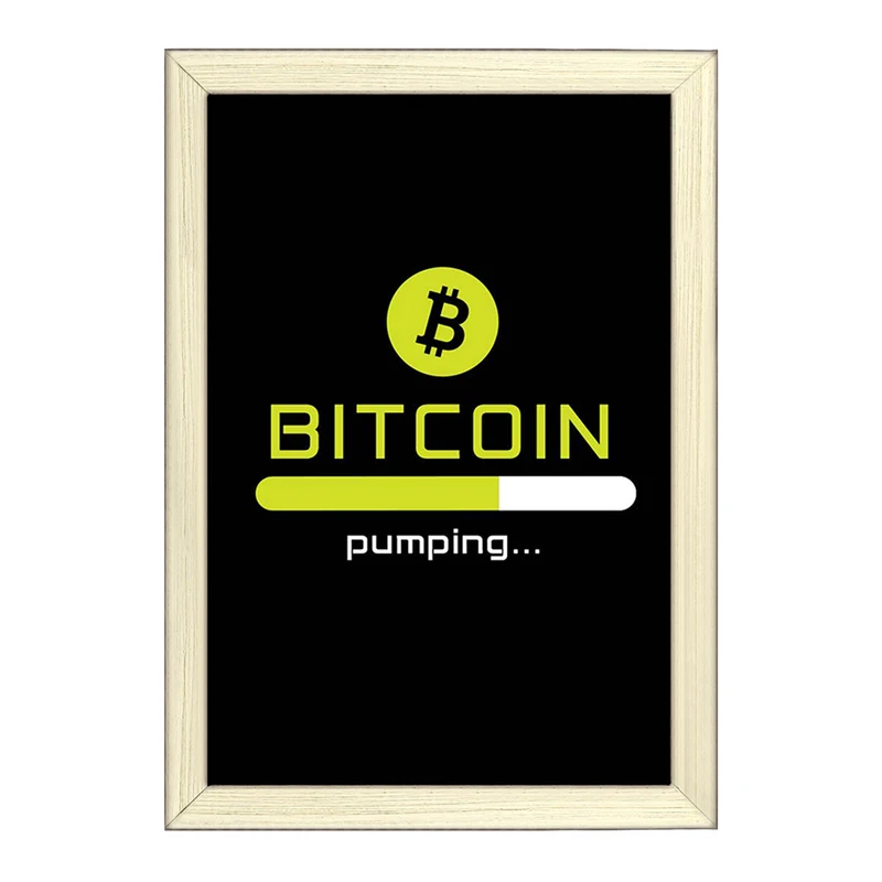 تابلو خندالو طرح ارز دیجیتال بیت کوین  کد 10898