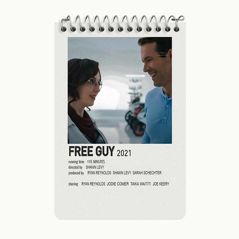 دفتر یادداشت 50 برگ خندالو طرح مرد آزاد (Free Guy) کد F13197
