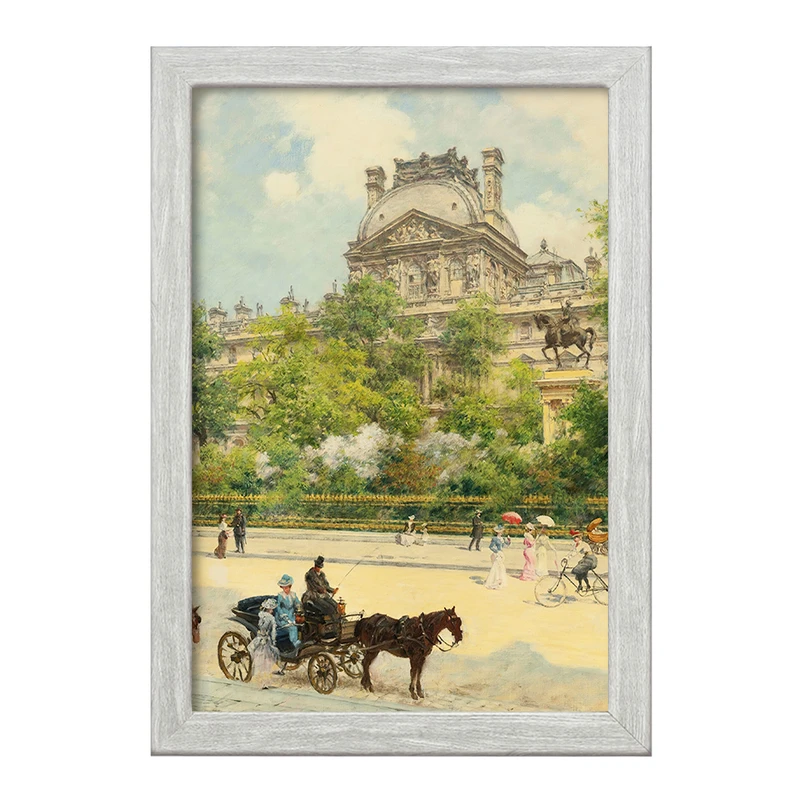 تابلو خندالو طرح نقاشی میدان لوور اثر لویی بیرود کد F12300