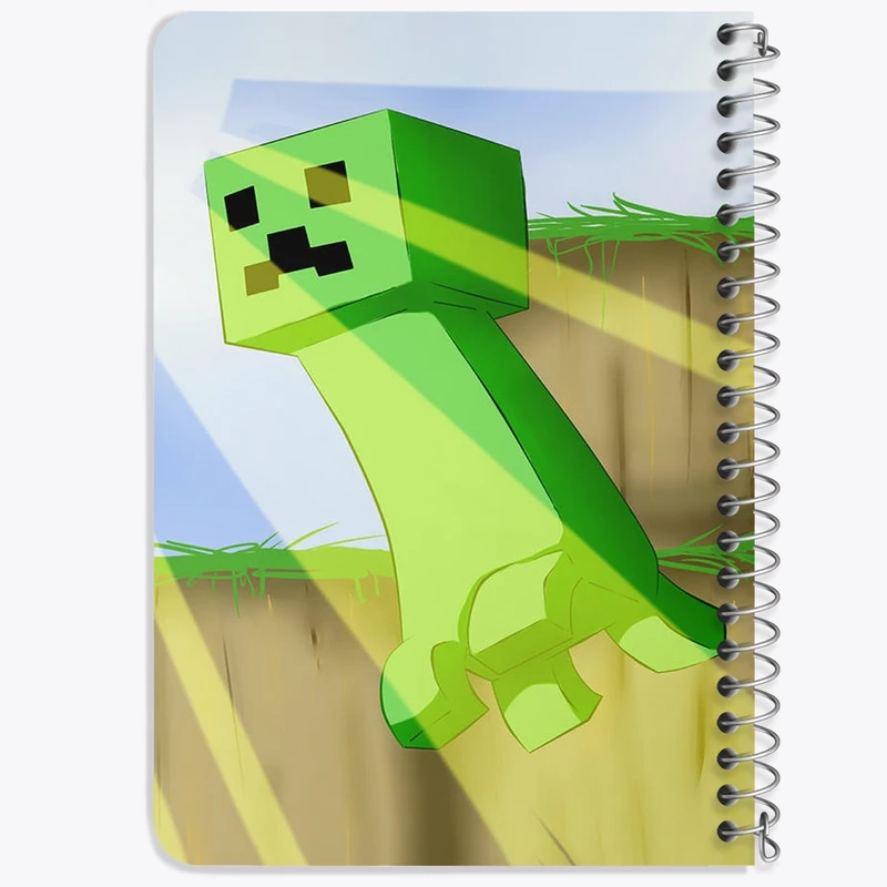 دفتر یادداشت 50 برگ خندالو طرح ماینکرافت (Minecraft) کد N48
