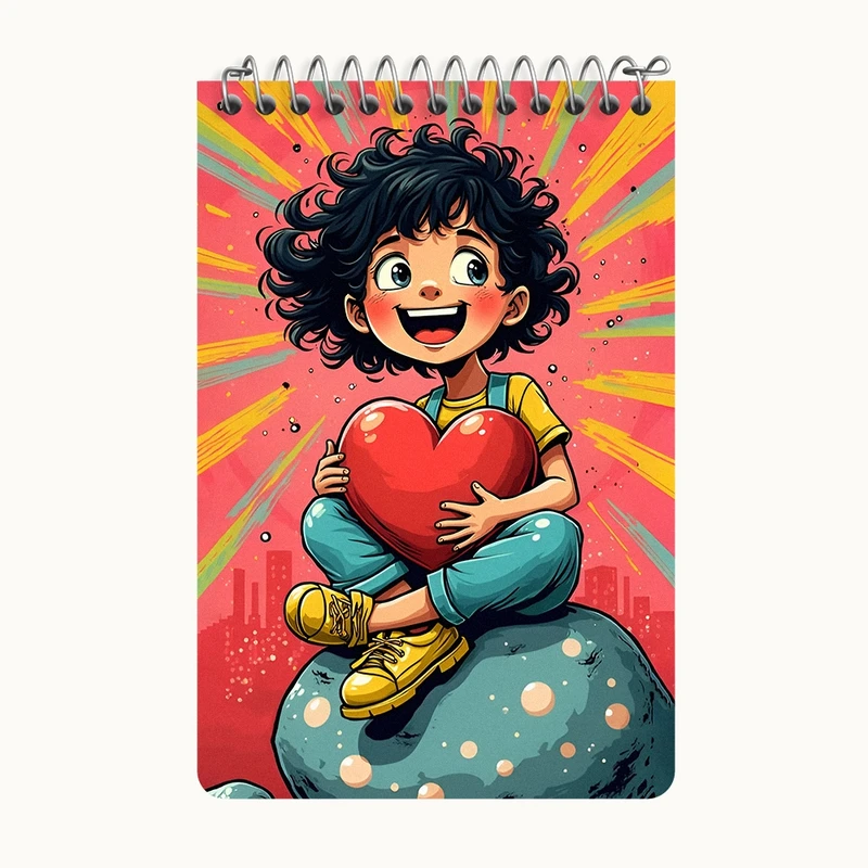 دفتر یادداشت 50 برگ خندالو طرح دخترانه کد F11702