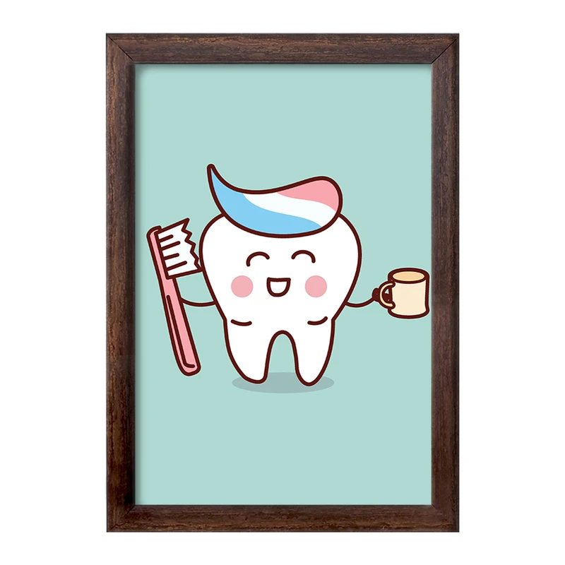 تابلو خندالو طرح دندان و دندان پزشکی کودکانه کد 36779