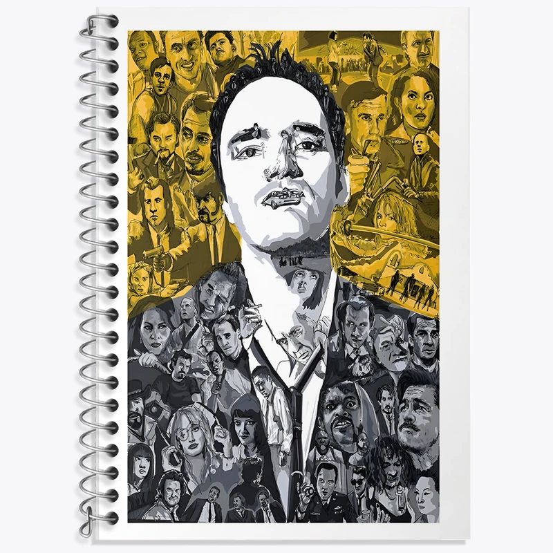دفتر زبان دوخط 50 برگ خندالو طرح کوئِنتین تارانتینو (Quentin Tarantino) کد F13558