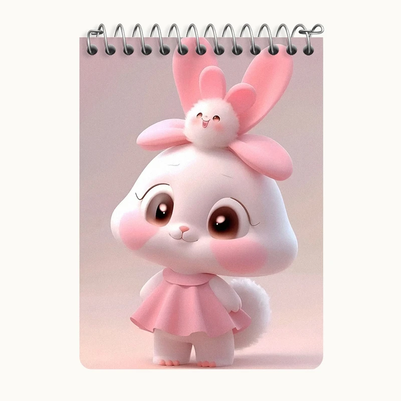 دفتر یادداشت 50 برگ خندالو طرح خرگوش کیوت کد N4081