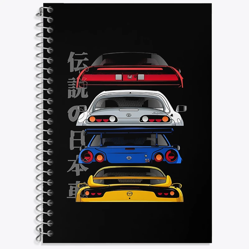 دفتر زبان دوخط 50 برگ خندالو طرح نیسان (Nissan) کد N7885