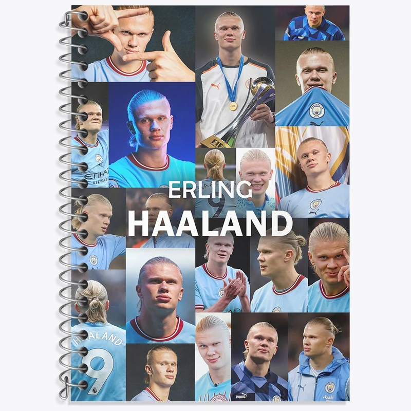 دفتر لغت 50 برگ خندالو طرح ارلینگ هالند (Erling Haaland) کد N9171