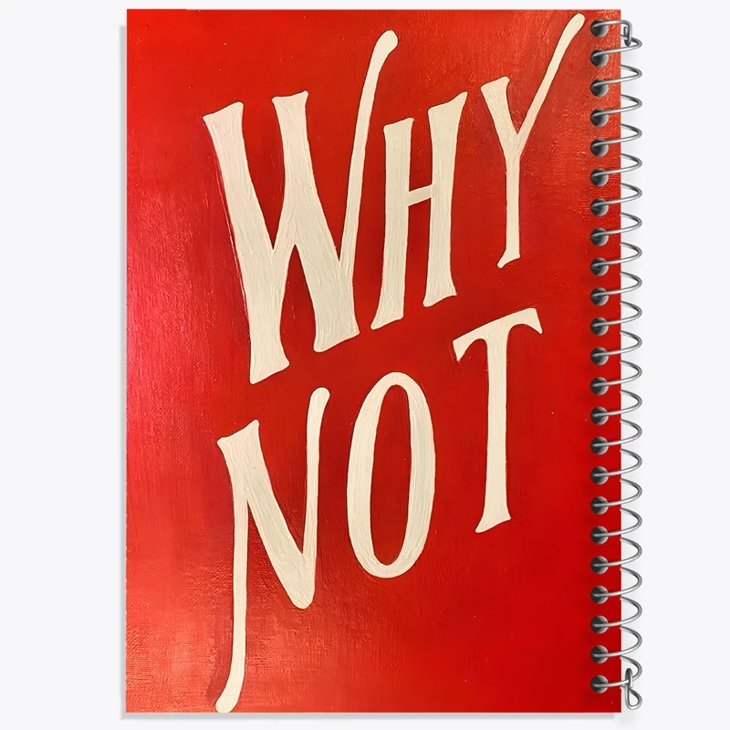 دفتر طراحی 50 برگ خندالو طرح Why Not کد F10565