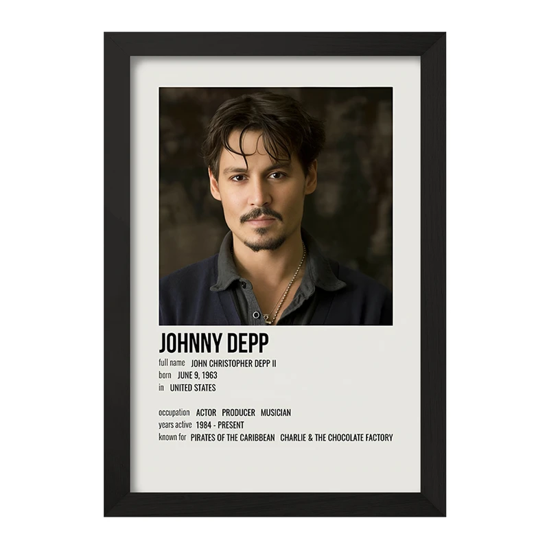 تابلو خندالو طرح جانی دپ (Johnny Depp) کد F13376