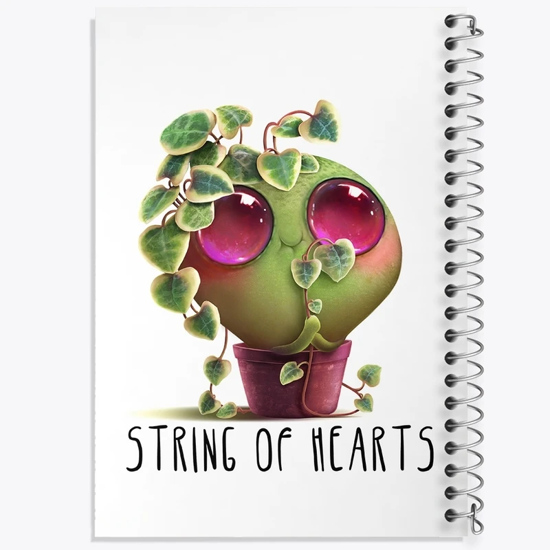 دفتر طراحی 50 برگ خندالو طرح گلدان گل کد F389