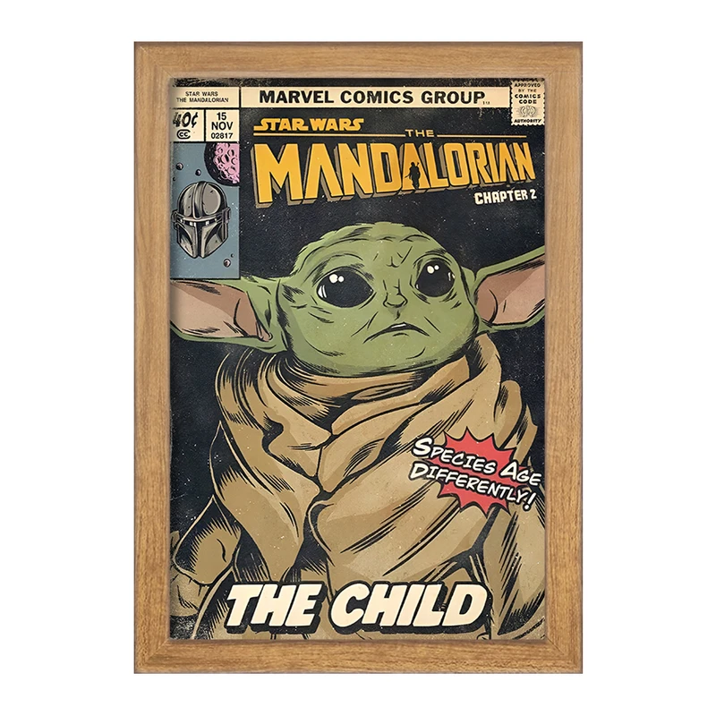 تابلو خندالو طرح بیبی یودا (The Mandalorian) کد F13755